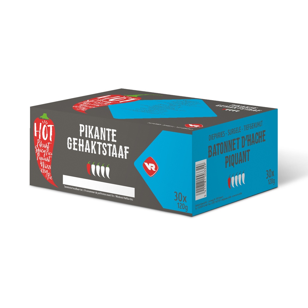 Gehaktstaaf Pikant Vanreusel 30 x 120 gr