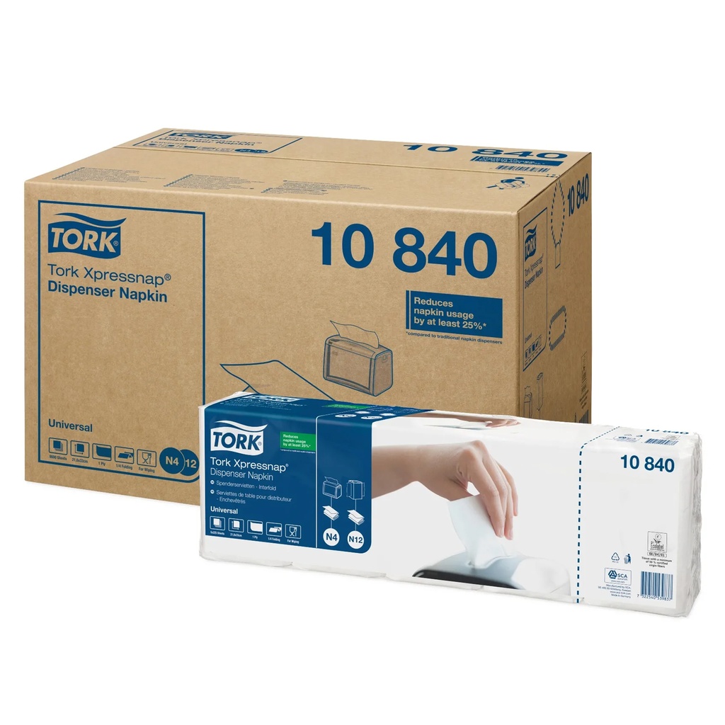 Servetten Interfold (22x33cm) (10840) 1 lg 9000 st N4