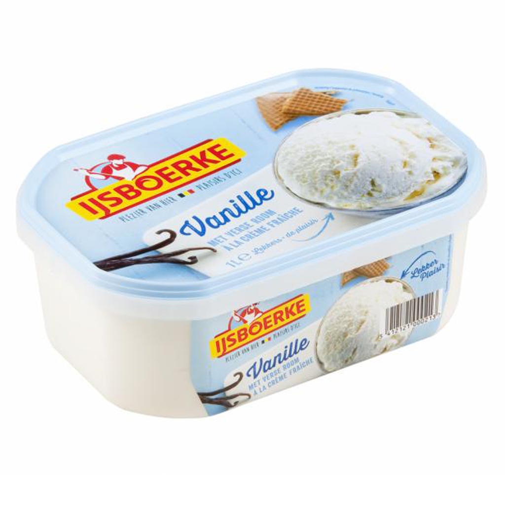 Roomijs Vanille Ijsboerke 1 L