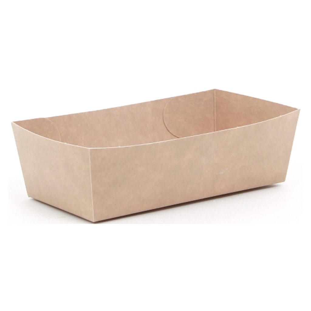 Barquette à Frites en Carton 90 Brune Eco Is It 70 x 137 x 45 250 pcs