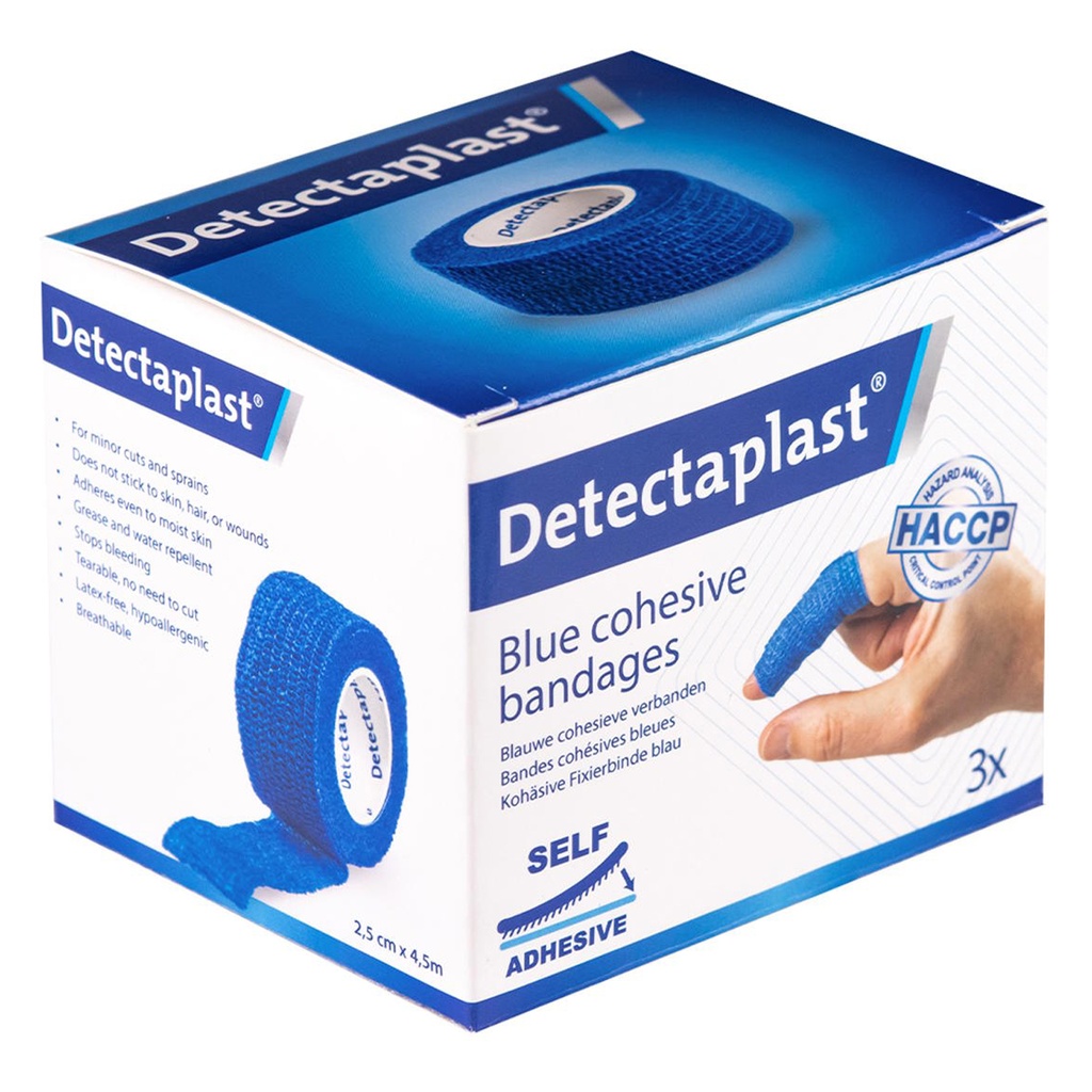Cohesief Verband 2,5 cm x 4.5 m - 3 st
