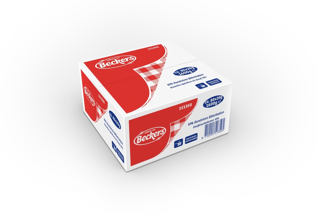 Bitterballen runds 10 %   Beckers  80 x 20 gr