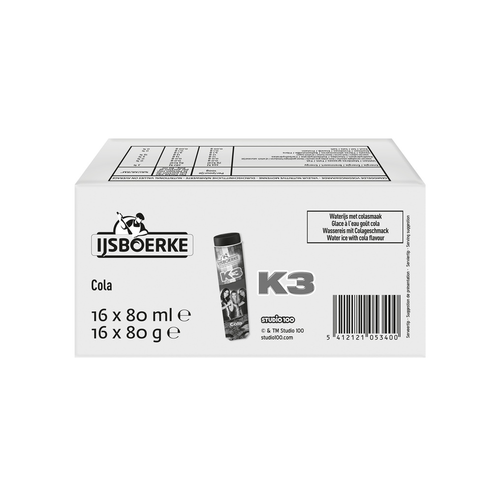 K3 Squeeze Cola Ijsboerke 16 x 80 ml