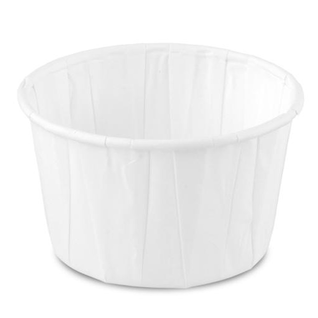 Bakje Papier Rond Wit 60 ml Sier 200 st 