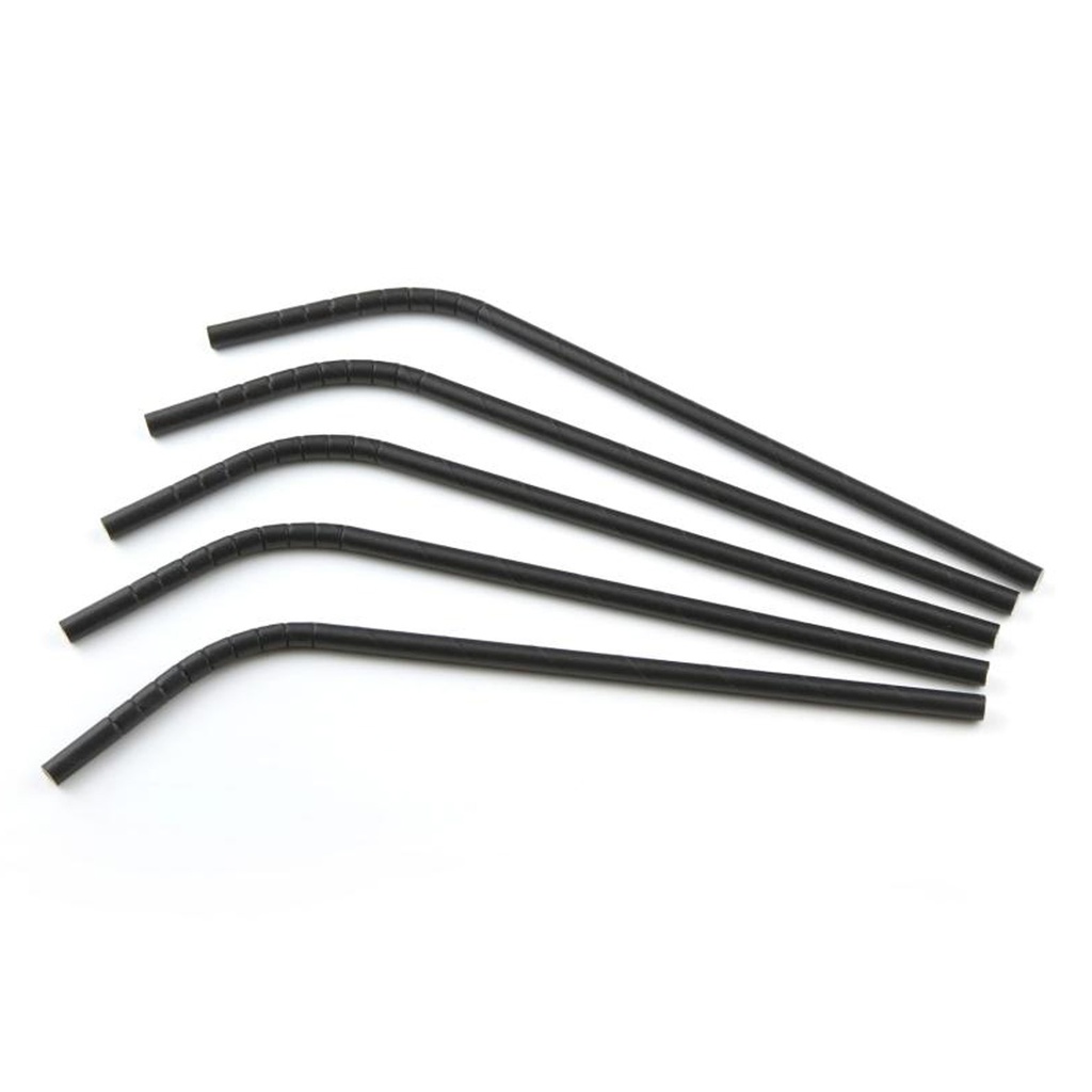 Buigrietje Papier Zwart 6mm Sier 200 st