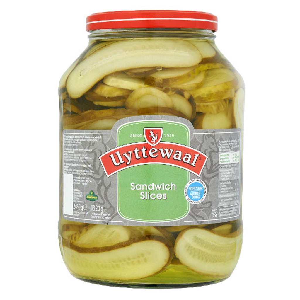 Rondelles de Cornichons (Tranches de Concombre) Uyttewaal Bocal 2,45 kg