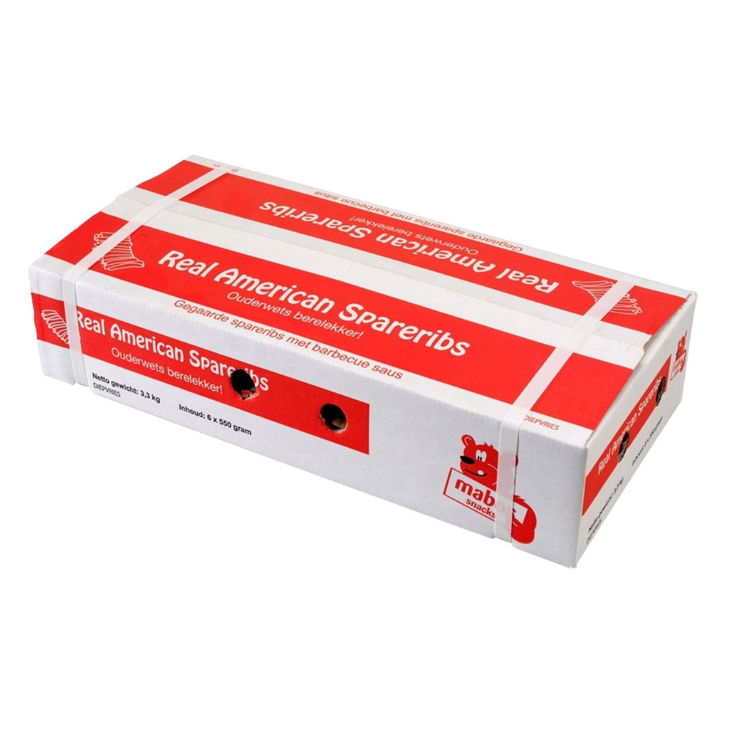 Spare Ribs Mabos (Real American) 6 x 550 gr