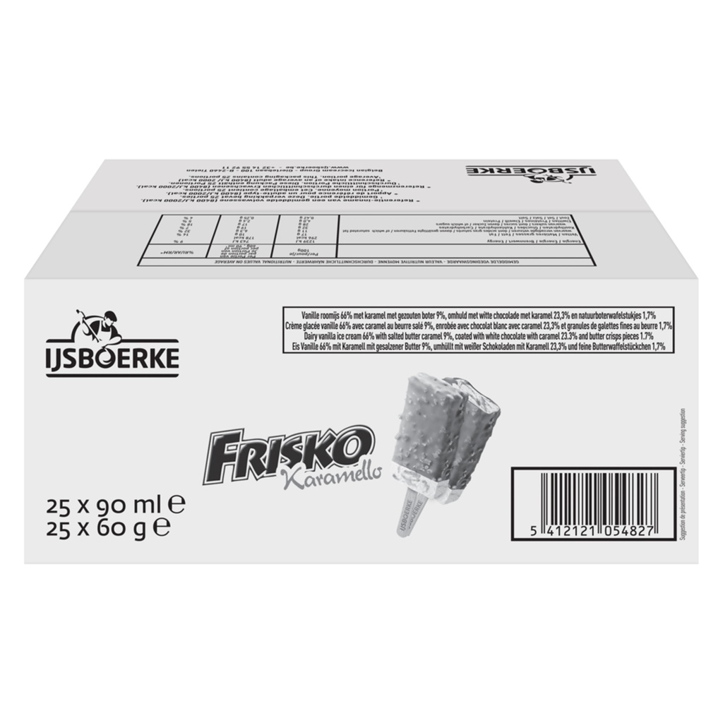 Frisko Karamelllo Ijsboerke 25 x 90 ml 
