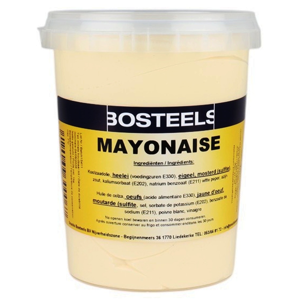 Mayonaise 80% Pure Pot 1 L Bosteels 