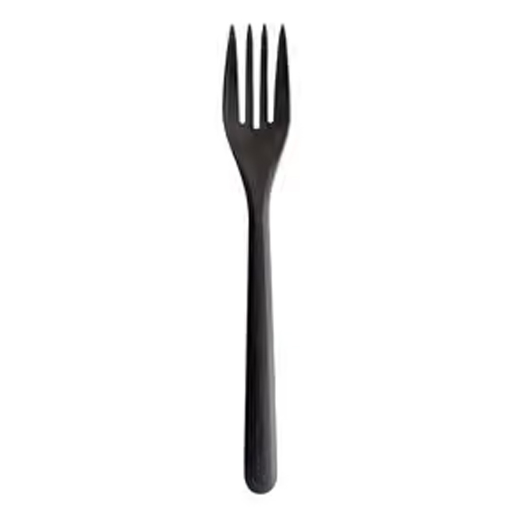 Herbruikbare Plastic Vorken - Reflex Zwart - 50 st