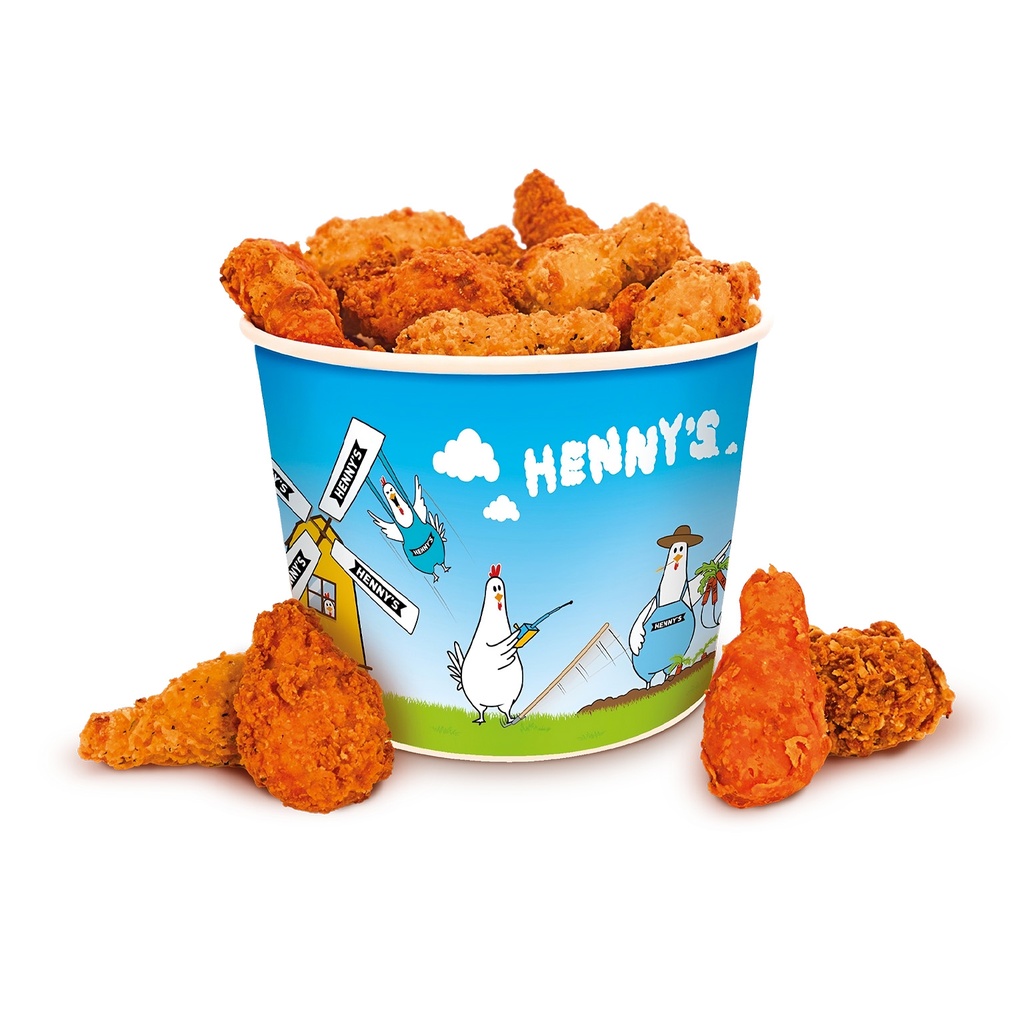 Chick'n Boneless Bucket Henny's 6 x 16 Hapjes + Emmers