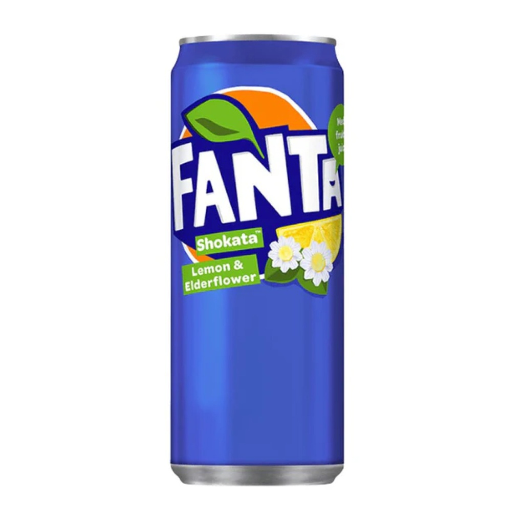 Fanta Zero Lemon/Edelflower Shokata Sleek Blik  24 x 33 cl 