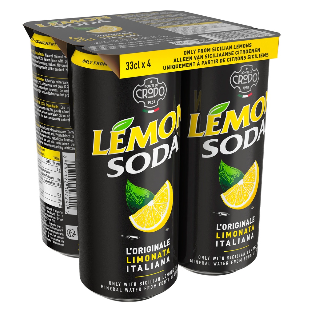 Lemon Soda Sleek Can 24 x 33 cl