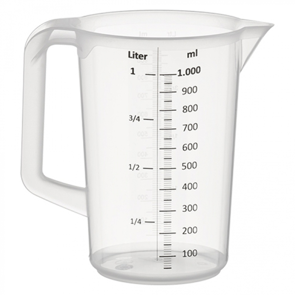 Maatbeker Kunststof 1 Liter Emga