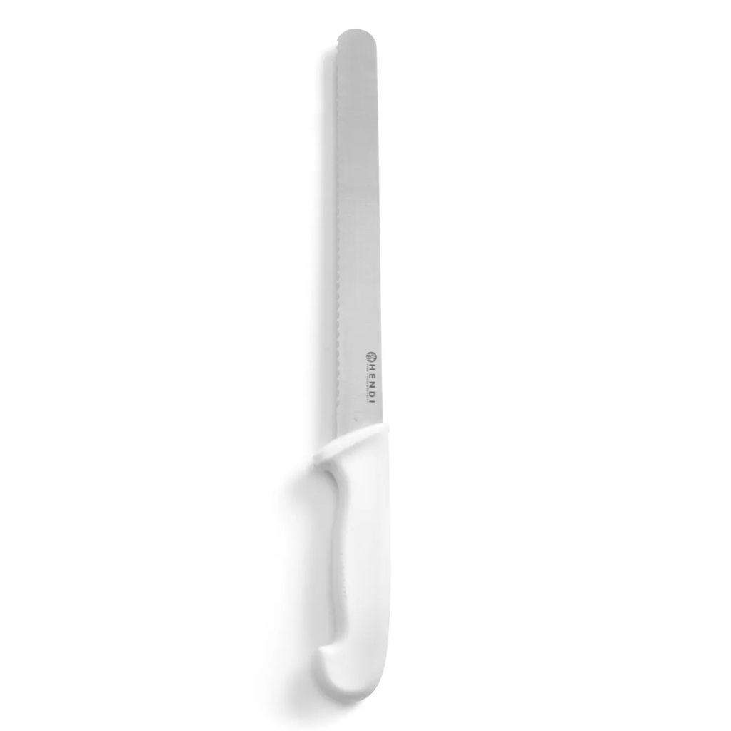 843154 Couteau à Pain Inox Blanc PP 300 mm Hendi