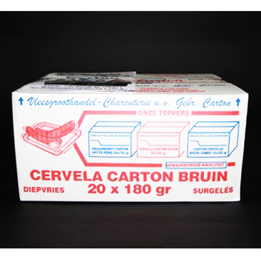 Cervelas Carton 20 X 180 gr 