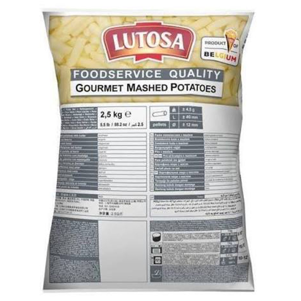 Aardappelpuree(bintje) Lutosa 2,5 Kg Diepvries Per Zak