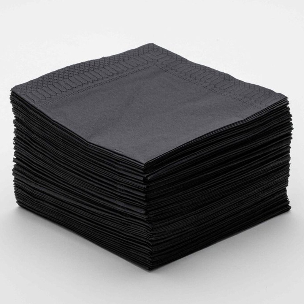 Servet Zwart (33x33cm) 2 lg (D) (3380) 100 st