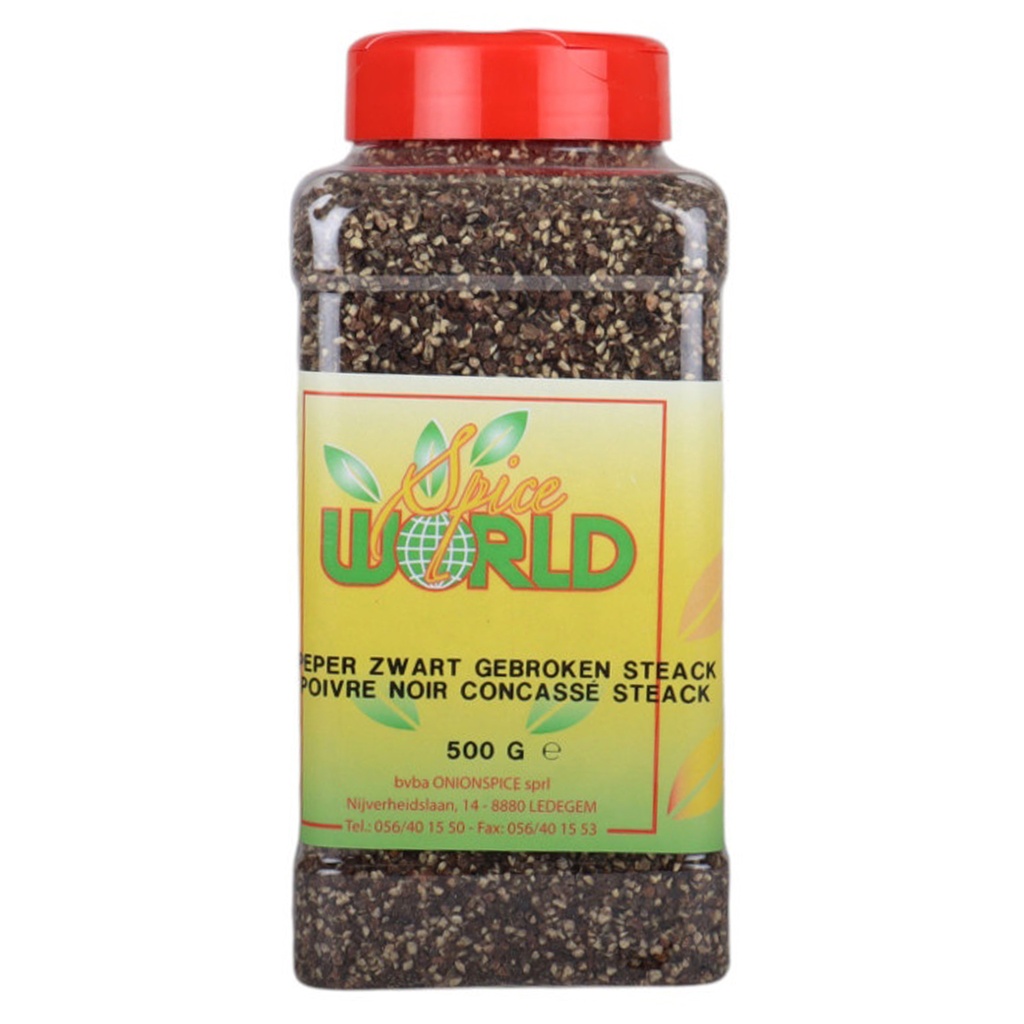 Peper Zwart Gebroken Strooibus Spice World 500gr