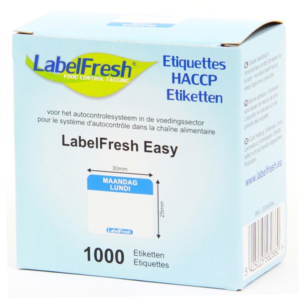 Etiketten Maandag Easy Labelfresh 1000 st 