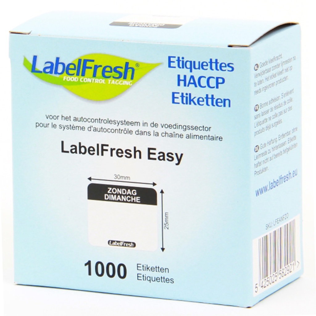 Etiketten Zondag Easy Labelfresh 1000 st 