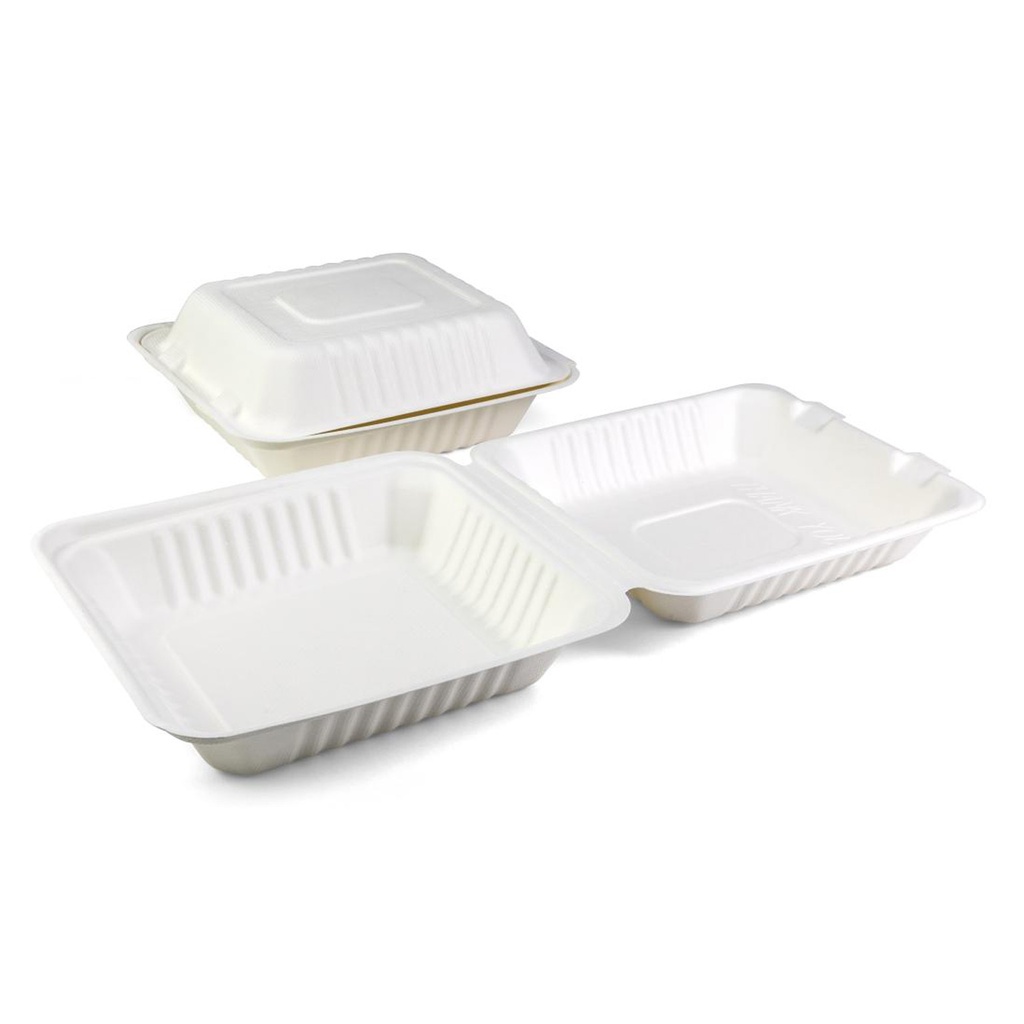 Menubox 1-vaks Suikerriet 203x203x80mm Sier 40st