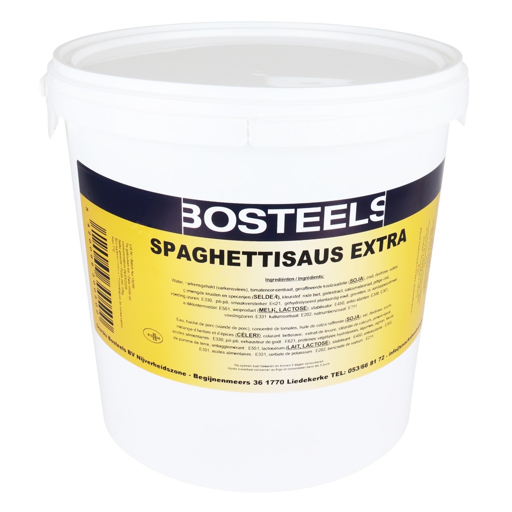 Sauce Spaghetti Extra Seau 10L Bosteels Frais