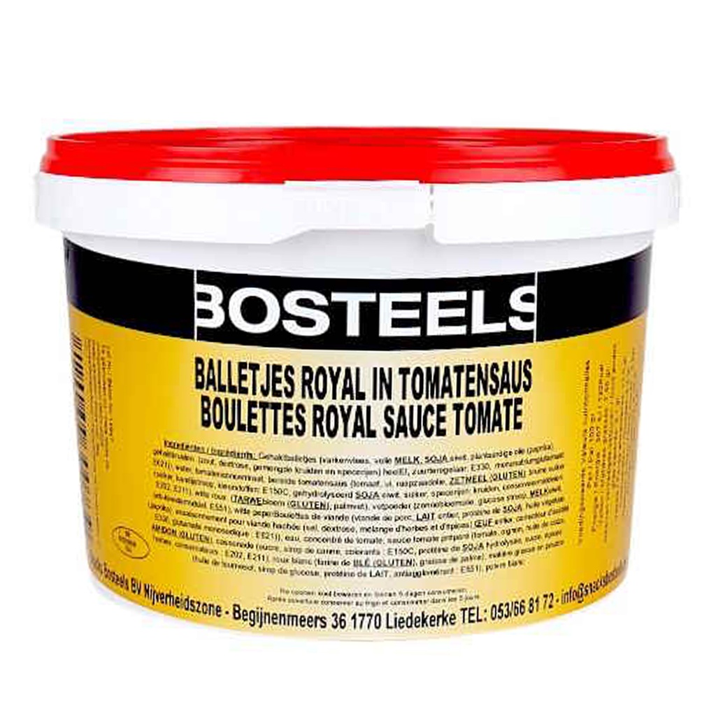 Boulettes à la Sauce Tomate Royal Frais Bosteels Seau 3kg