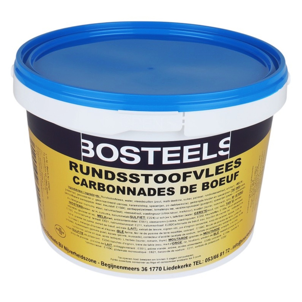 Carbonnade de Bœuf Seau 3kg Bosteels Frais