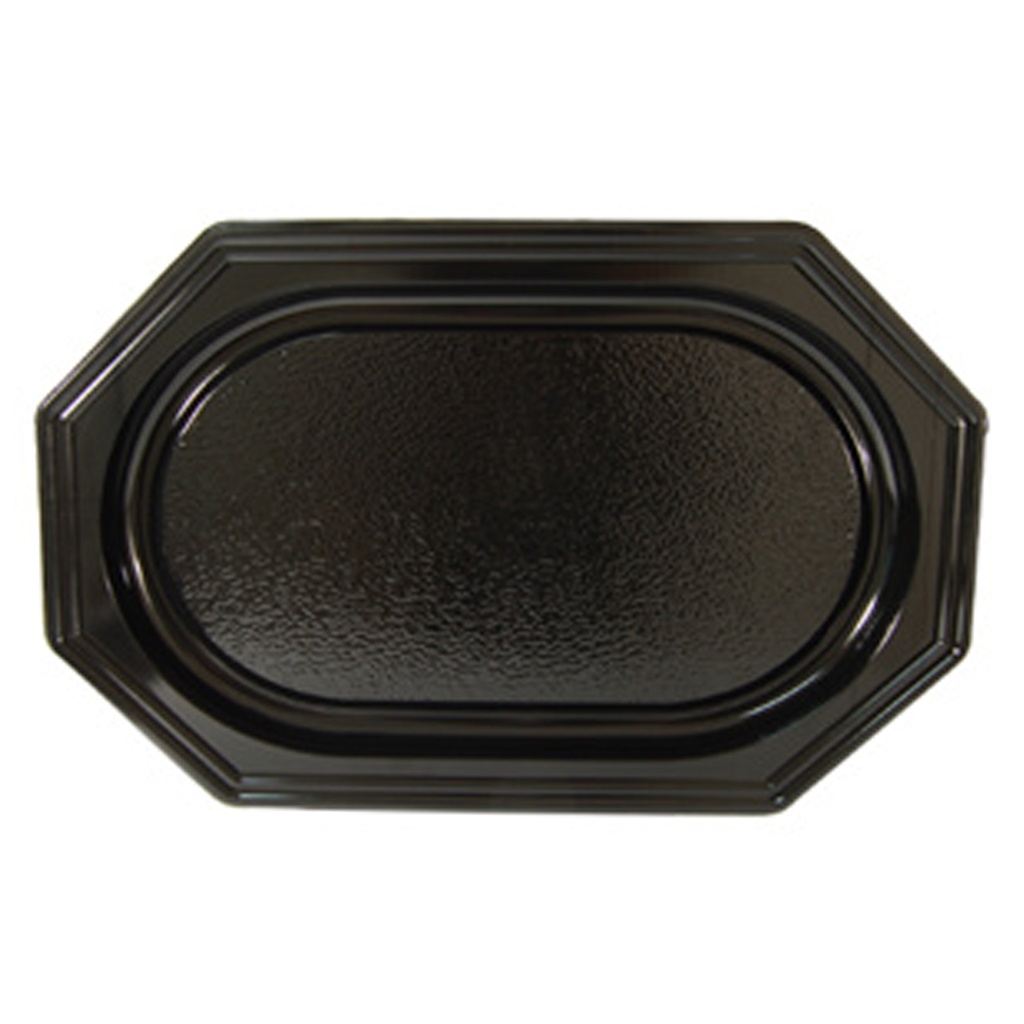 cateringschaal pet 45x30x2.5 cm zwart 10 st