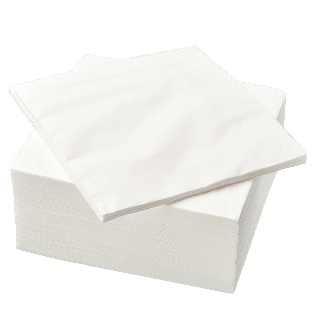 Serviet 40x40cm Wit 2-laags 100st
