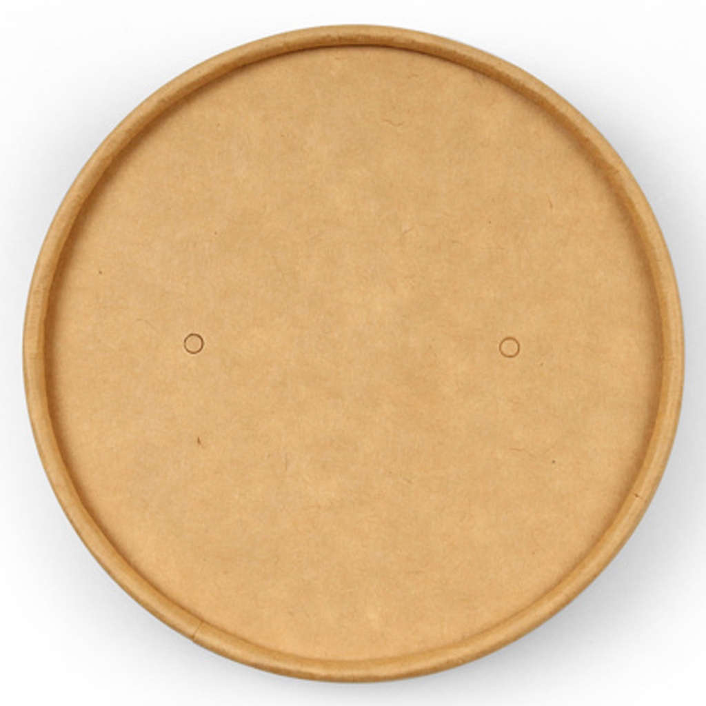 Deksel Voor Soepbeker 470 Ml Karton Bruin Kraft 25 St