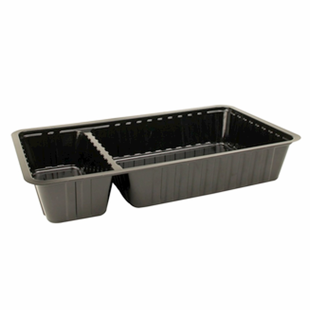 Zwart Plastiek Schaaltje A24 500st (21x12,3x3,5cm)