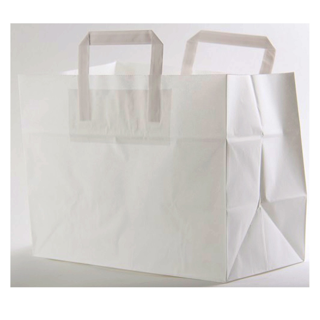 Papieren Draagtas Groot Wit 32x16x27cm 250st