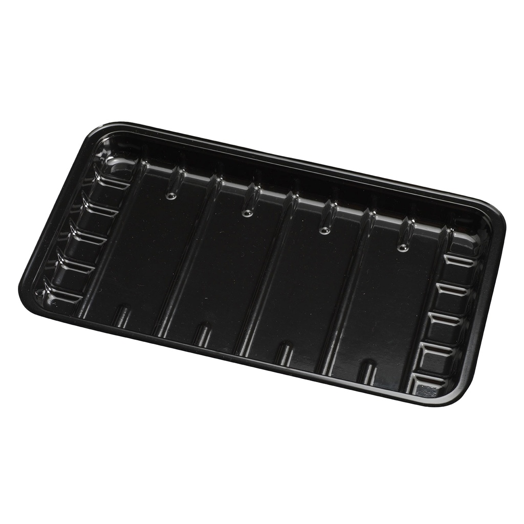 Ravier en Plastique Noir P5 Noir 2 x 250 pcs 22,5 x 13,5 x 2 cm