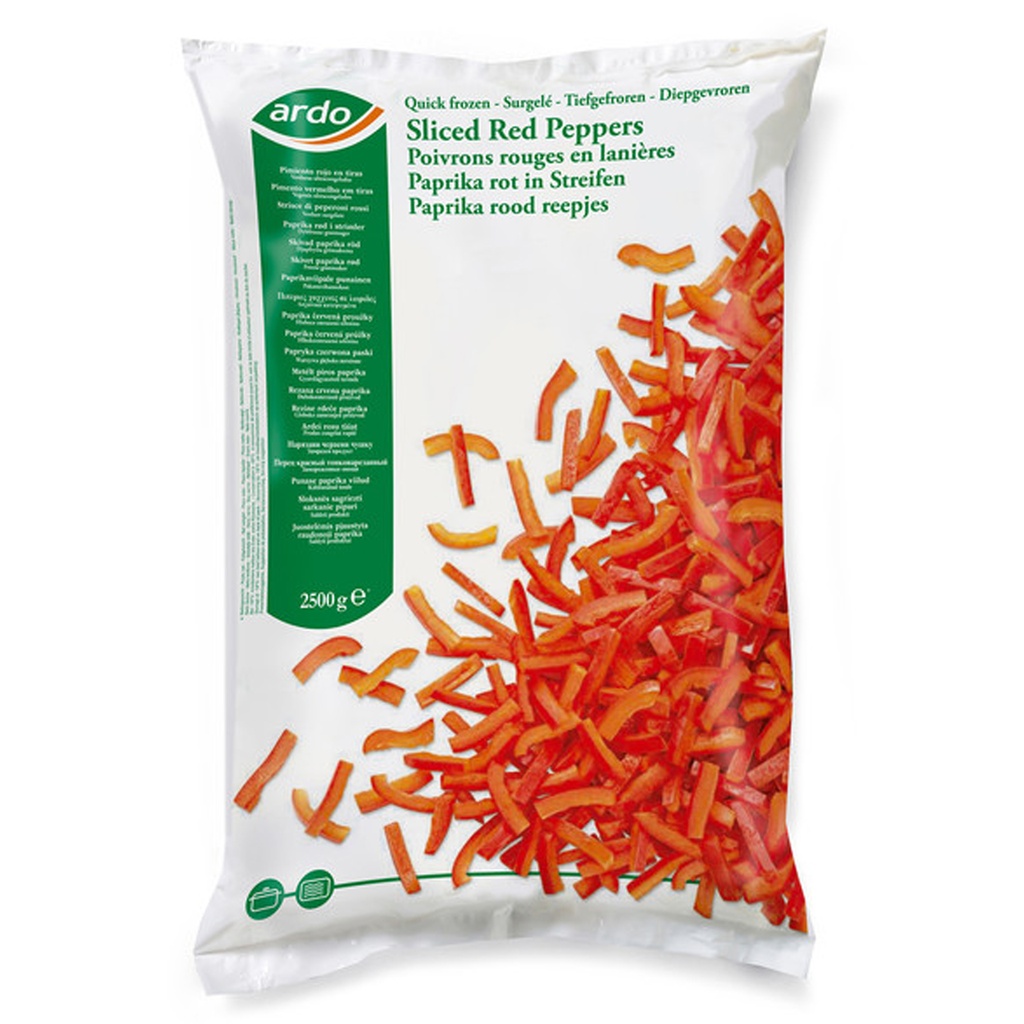 Paprika Reepjes Rood Ardo 2,5 kg