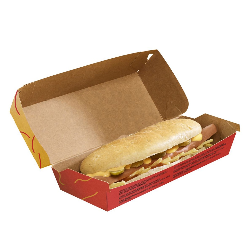 Theo Hotdogdoosje Karton 21 x 75 x 65 mm 50 st