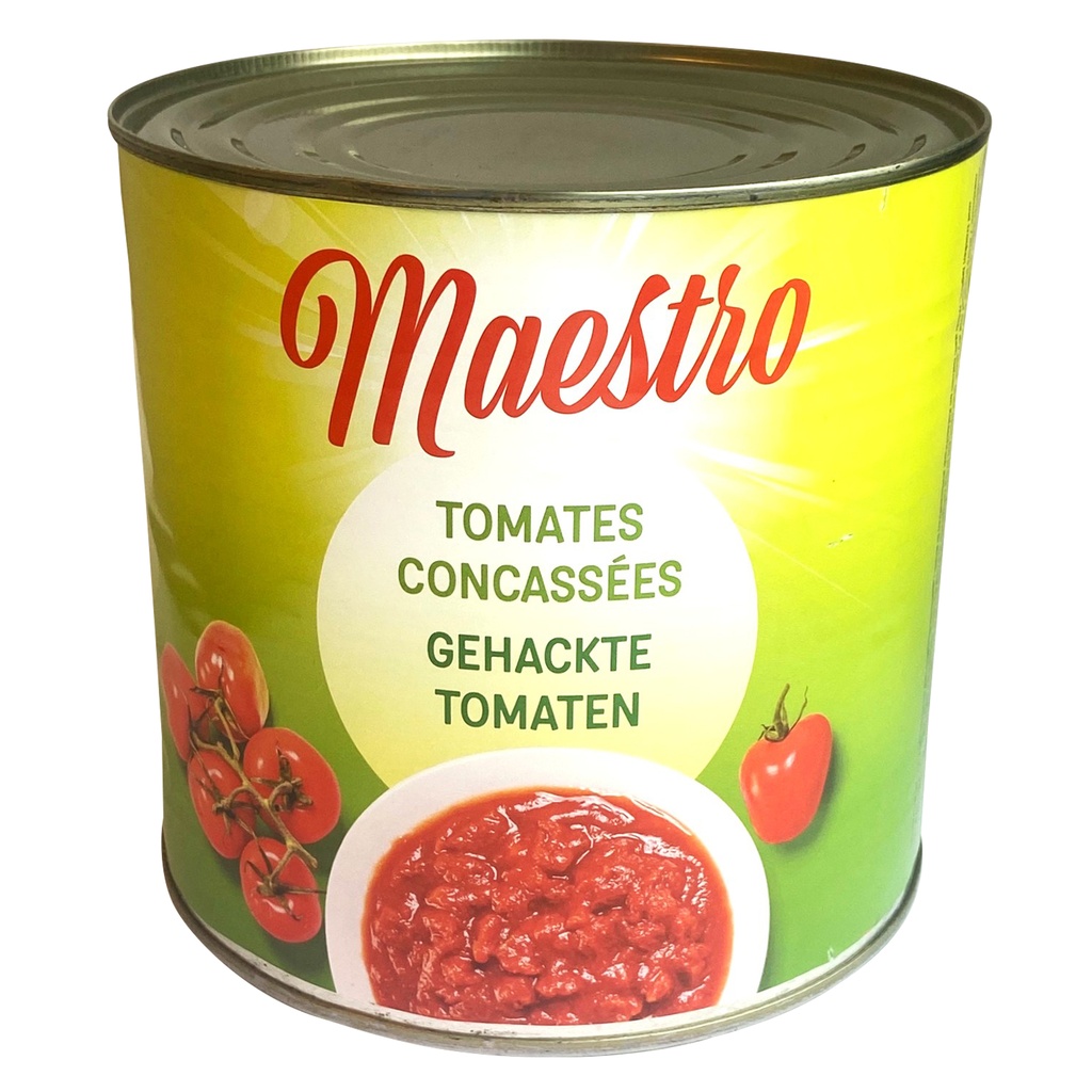 Gepelde Tomaten Gesneden Blik 3 kg 