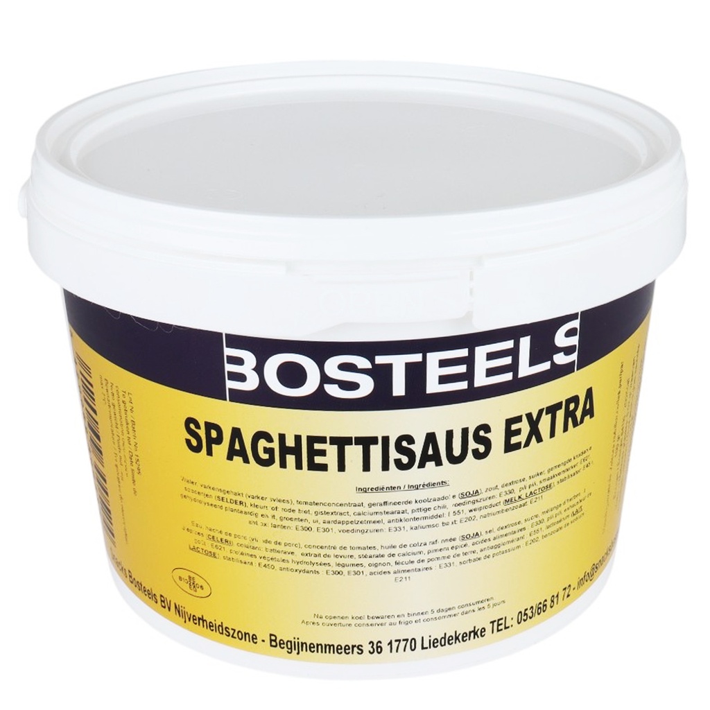 Sauce Spaghetti 3 L Frais Extra Bosteels