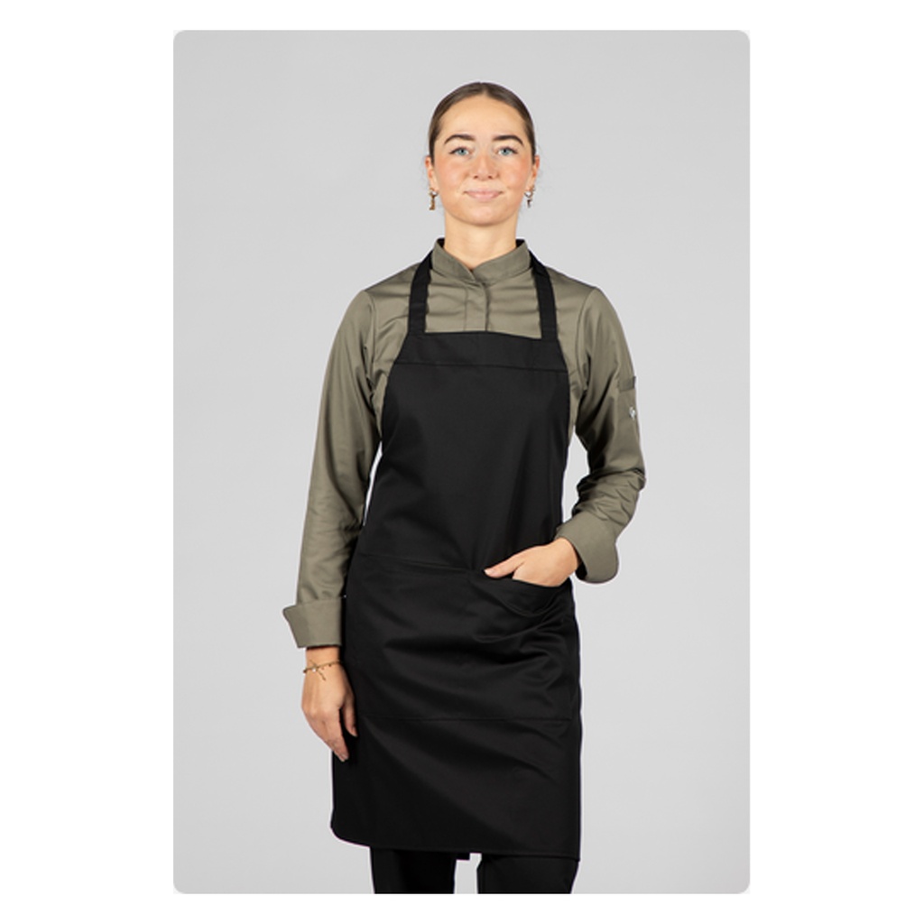 Cheffix Schort Vita Twill Zwart 75x80cm