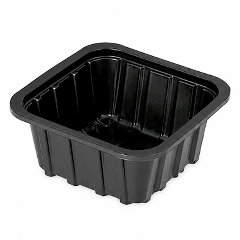 Zwart Plastiek Schaaltje A2 1000st (8,3x8,3x4cm)
