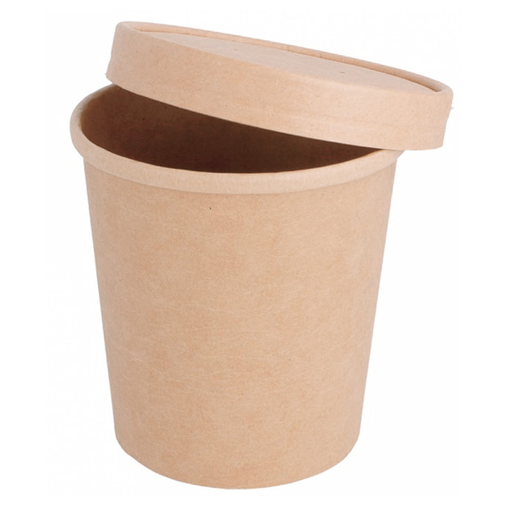 Slagerspotje Karton Kraft Micro-golf 473ml 50st Canspack