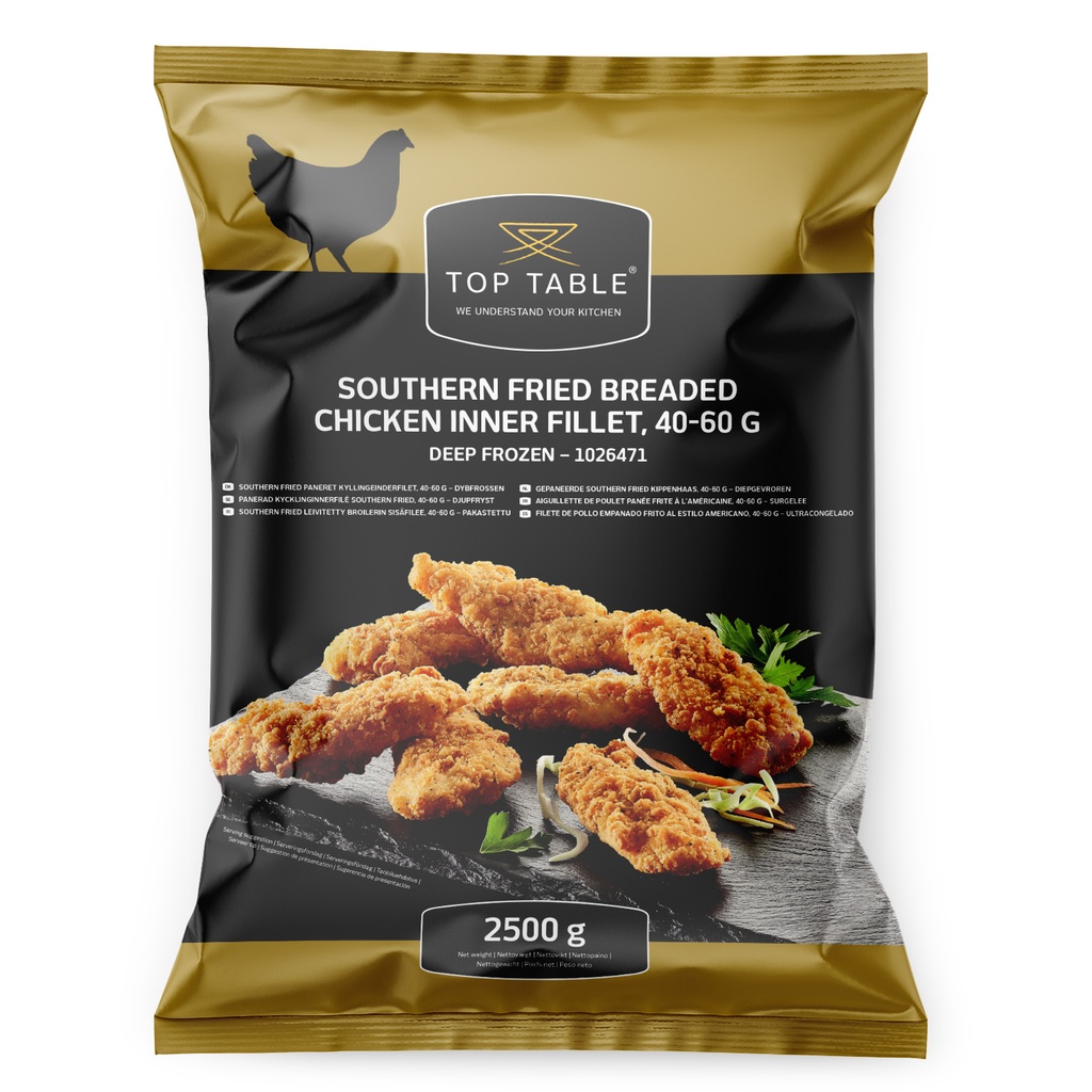 1026471 Tenders Southern Fried Goujons 40-60 gr Top Table 2,5 kg 