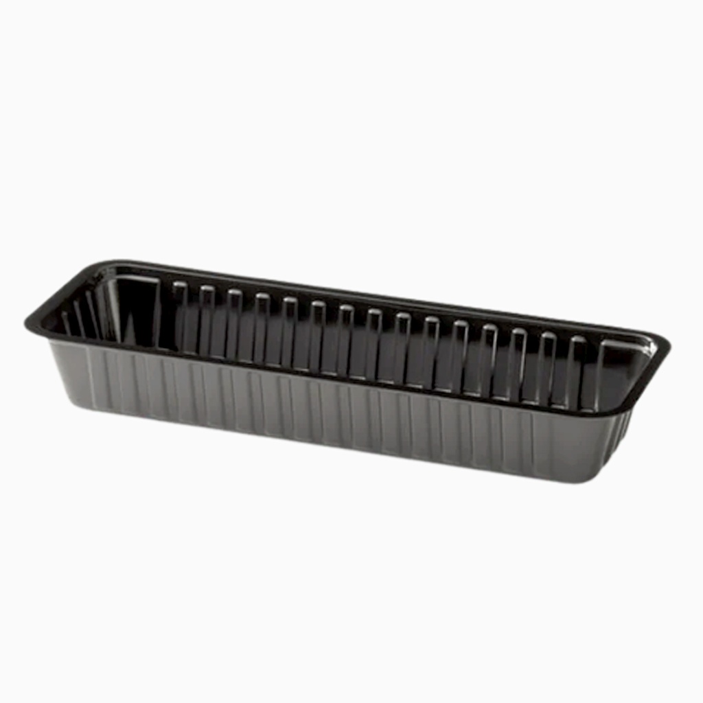 ZWART PLASTIEK SCHAALTJE A6 1000ST (20,5X8X3,5CM)