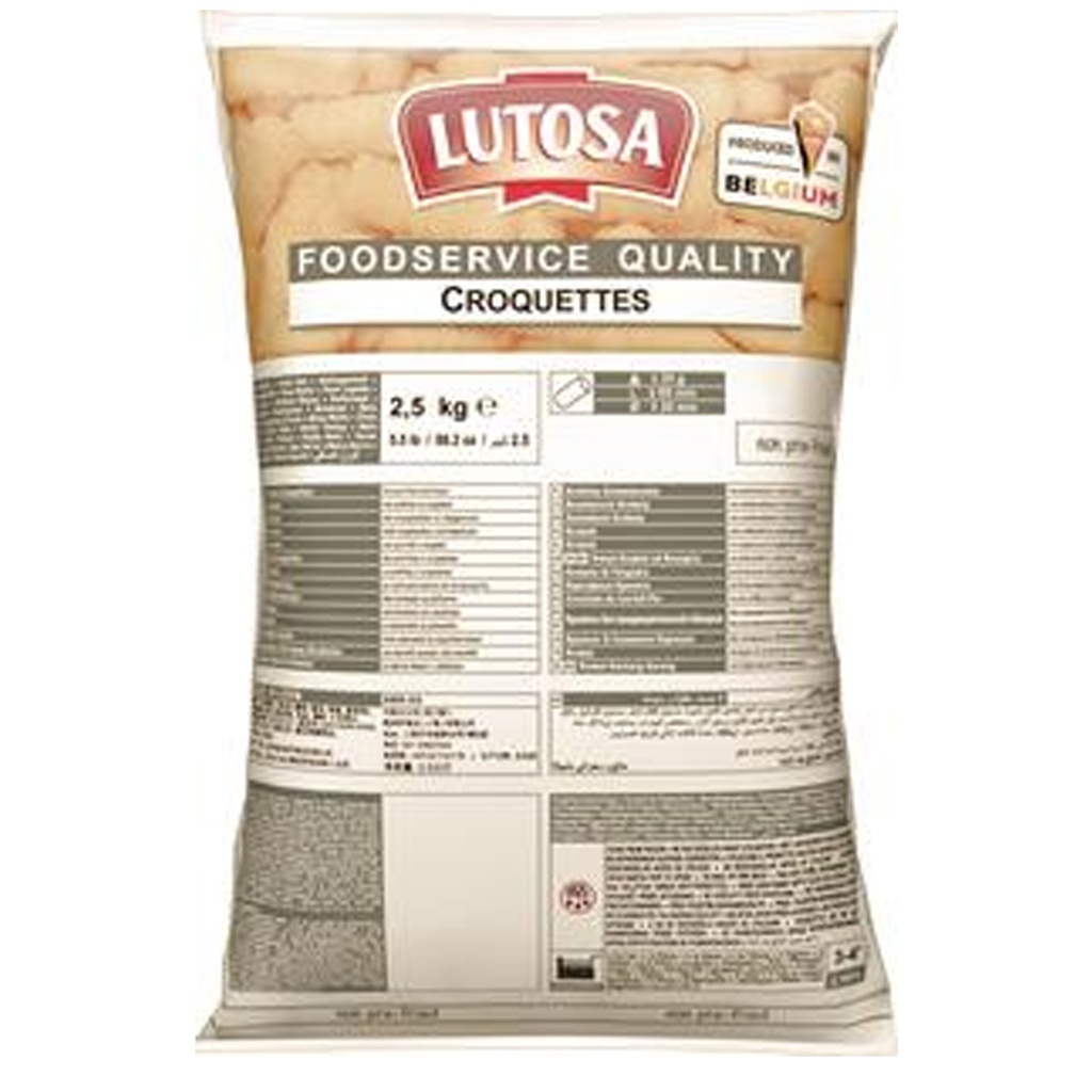 Aardappelkroketten Foodservice Diepvries Lutosa 2,5 kg  
