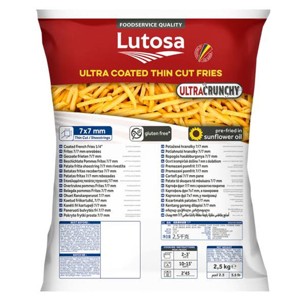 Frites Ultra Crunchy 7/7 Lutosa 4 x 2,5 kg
