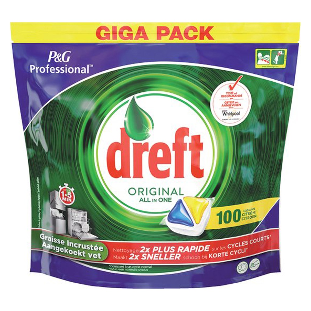Dreft Professional Original Vaatwastabletten - Citroen 100 st