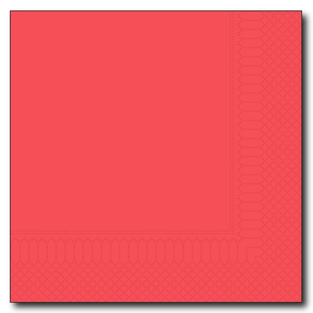 Serviette 33/2 - 1/4 - Rouge Gautier 100 pcs