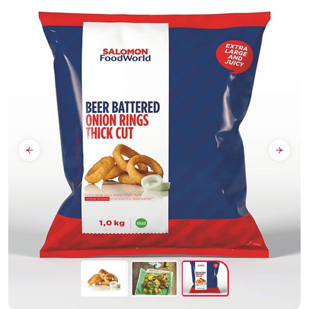 Beer Battered Onion Ring Thin Cut Salomon 1 kg