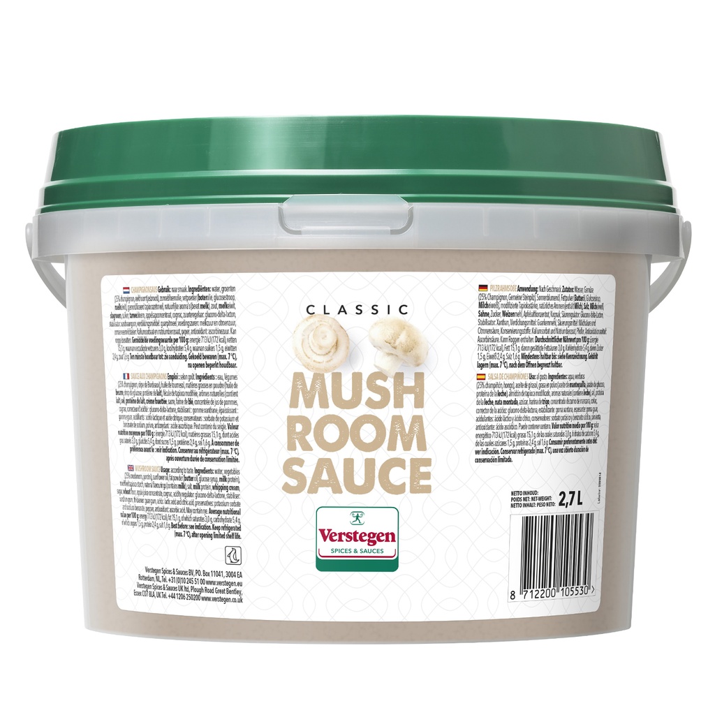 Champignon Saus Romig Verstegen 2,7 L